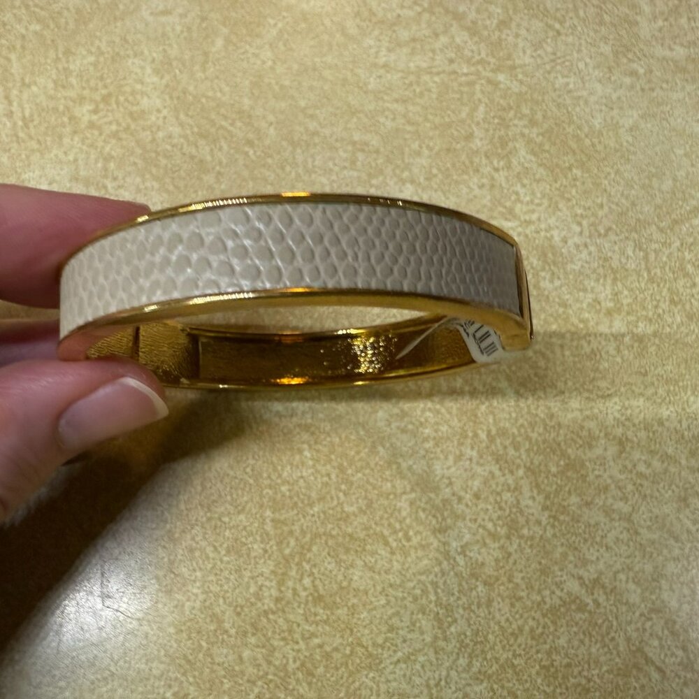 Loft Tan Reptile Embossed Gold Bangle